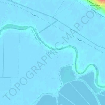 Mapa topográfico Prikibanskiy, altitud, relieve