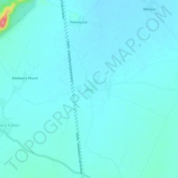 Mapa topográfico Jola, altitud, relieve