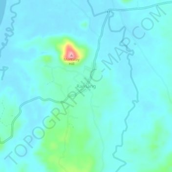 Mapa topográfico Ransang, altitud, relieve