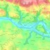 Mapa topográfico Tréblavet, altitud, relieve