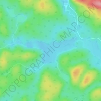 Mapa topográfico Lac Boivin, altitud, relieve