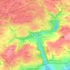 Mapa topográfico Coz Castel, altitud, relieve