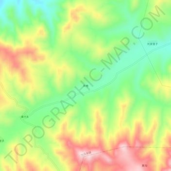 Mapa topográfico Toudi, altitud, relieve