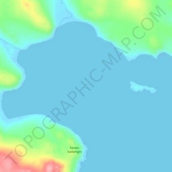 Mapa topográfico Trident Bay, altitud, relieve