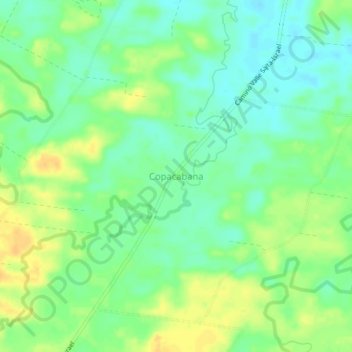 Mapa topográfico Copacabana, altitud, relieve