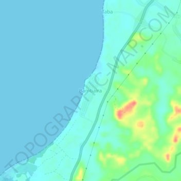 Mapa topográfico Bambaira, altitud, relieve