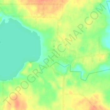 Mapa topográfico Gift Lake, altitud, relieve