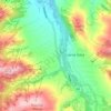 Mapa topográfico Kaniówka, altitud, relieve