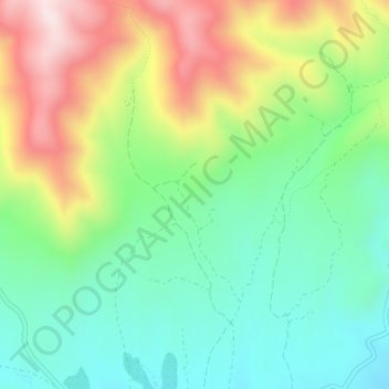 Mapa topográfico El Candelar, altitud, relieve
