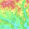 Mapa topográfico Les Grezes, altitud, relieve