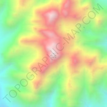 Mapa topográfico Gabal Elba, altitud, relieve