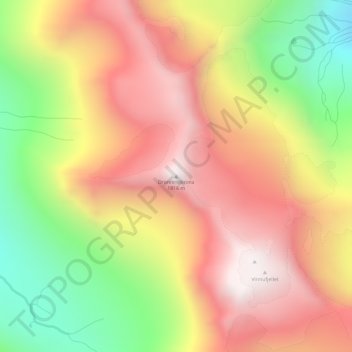 Mapa topográfico Dronningkrona, altitud, relieve
