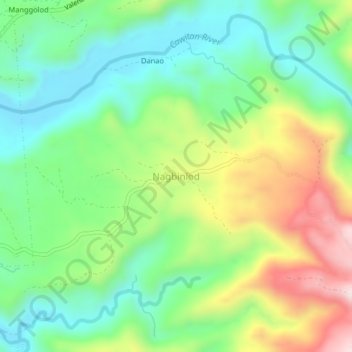 Mapa topográfico Nagbinlod, altitud, relieve