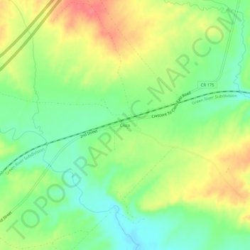 Mapa topográfico Cisco, altitud, relieve