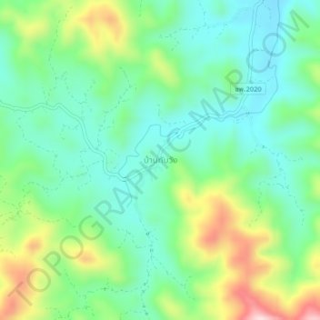 Mapa topográfico Ban Thap Wang, altitud, relieve