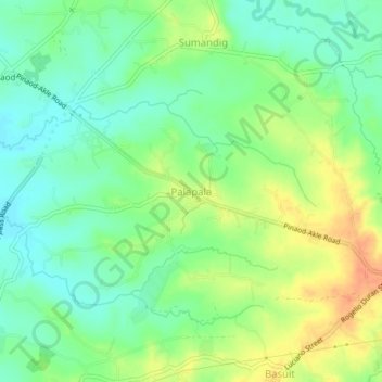 Mapa topográfico Palapala, altitud, relieve