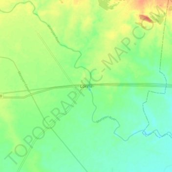 Mapa topográfico Lormi, altitud, relieve