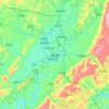 Mapa topográfico Longshan, altitud, relieve