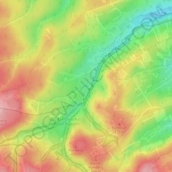 Mapa topográfico Am Zollpfosten, altitud, relieve