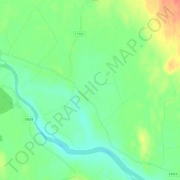 Mapa topográfico Aapajoki, altitud, relieve