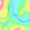 Mapa topográfico Rock Creek, altitud, relieve
