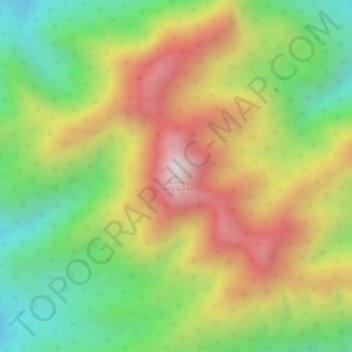 Mapa topográfico Buntu Lantangunta, altitud, relieve