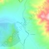 Mapa topográfico Caimanes, altitud, relieve
