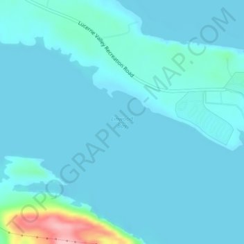 Mapa topográfico Linwood Bay, altitud, relieve