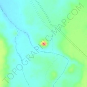 Mapa topográfico القوامة, altitud, relieve