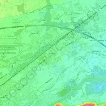 Mapa topográfico Dickerldorf, altitud, relieve