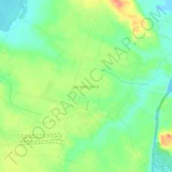 Mapa topográfico Jacarecoara, altitud, relieve