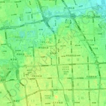 Mapa topográfico Dongsheng, altitud, relieve