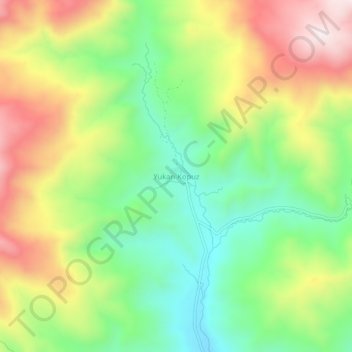 Mapa topográfico Yukarı Kopuz, altitud, relieve