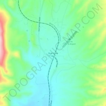 Mapa topográfico Skull Valley, altitud, relieve