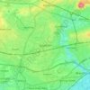 Mapa topográfico Southall, altitud, relieve