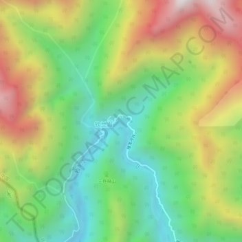 Mapa topográfico Macu, altitud, relieve