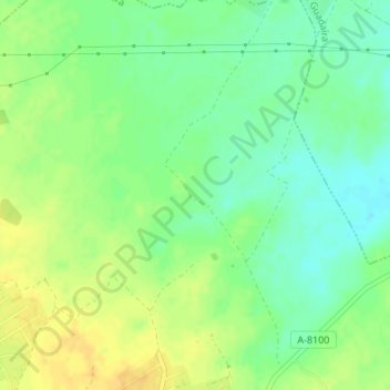 Mapa topográfico Orellana, altitud, relieve