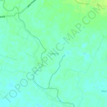 Mapa topográfico Tiroang, altitud, relieve