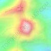 Mapa topográfico Buni Zom, altitud, relieve