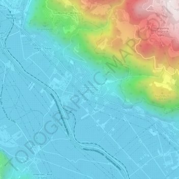 Mapa topográfico Siebeneich - Settequerce, altitud, relieve