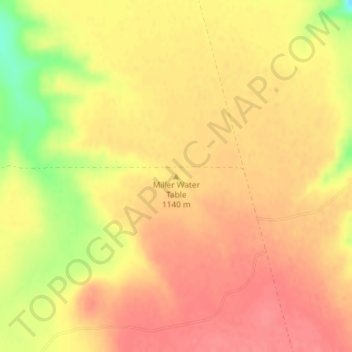 Mapa topográfico Miller Water Table, altitud, relieve