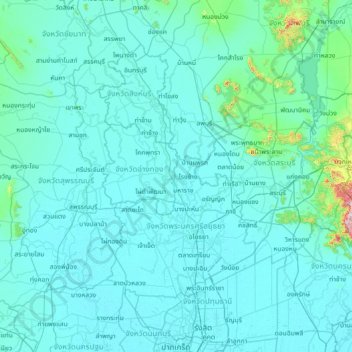Mapa topográfico Ban Na Subdistrict Administrative Organization, altitud, relieve
