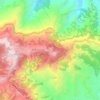 Mapa topográfico Satyal Gaun, altitud, relieve
