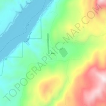 Mapa topográfico Bissel, altitud, relieve