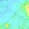 Mapa topográfico Burneh, altitud, relieve