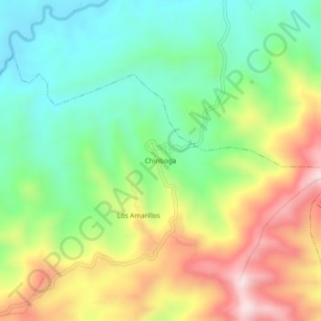Mapa topográfico Chiriboga, altitud, relieve