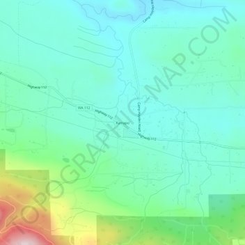 Mapa topográfico Ramapo, altitud, relieve