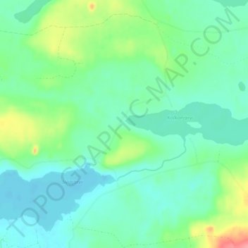 Mapa topográfico Kolkonjärvi, altitud, relieve