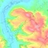 Mapa topográfico Gauran, altitud, relieve