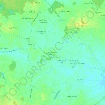 Mapa topográfico L'Ail Boucon, altitud, relieve